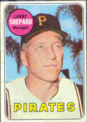 1969 Topps Baseball Cards      384     Larry Shepard MG